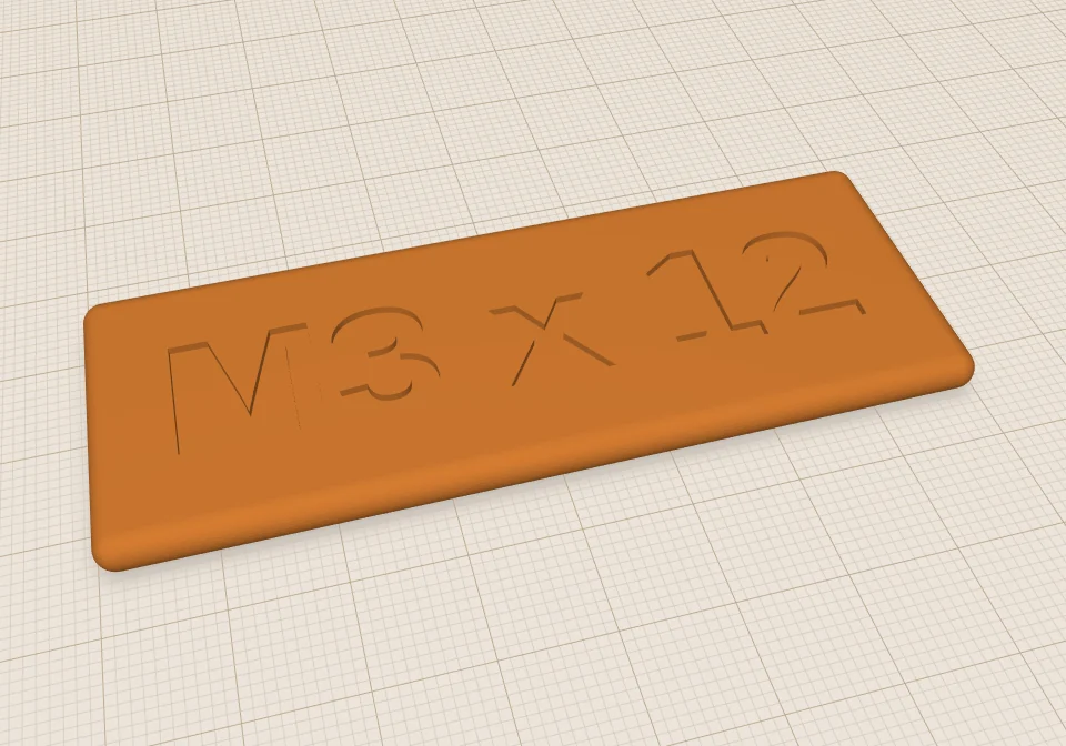 After grouping, the text is cut into the plate.